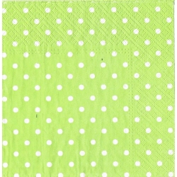 Serwetka do decoupage -299- kropki na seledynowym tle